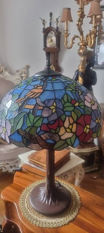 Lampen: Farbenfrohe Tiffany Lampe mit Vögel – Neu (gemäss Beschreibung) aus Kaufdorf von Nati-Nati 1