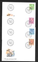 4 FDC Pro Juventute 1988 Serie Einzelmarken ET 25.11.1988