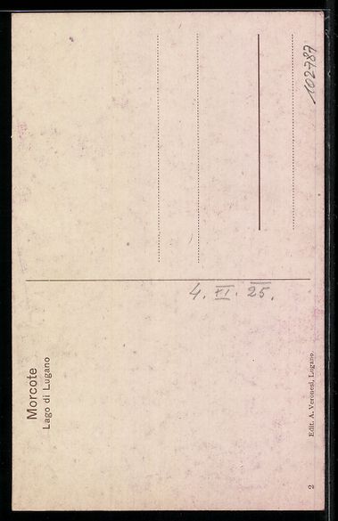 Cartes postales: AK Morcote, Ortspartie an der Kirche – D'occasion à Berlin par bartko-reher 1