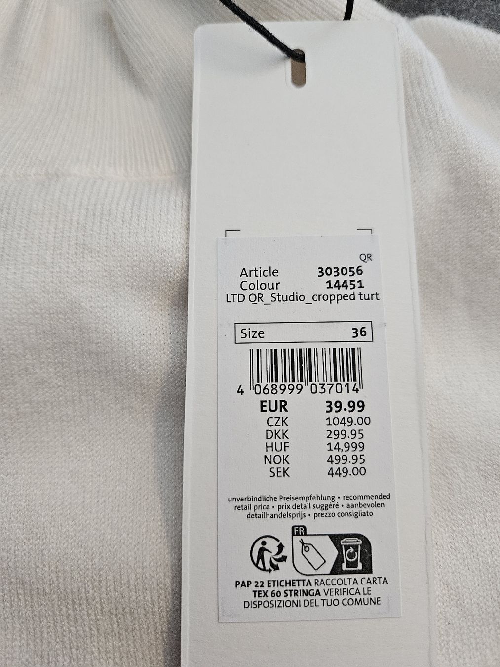 Maglioni & Felpe: feiner Pullover Gr. 36 NEU weiss-creme street one – Nuovo e nell'imballaggio originale da Ormalingen venduto da nomolnoi 1
