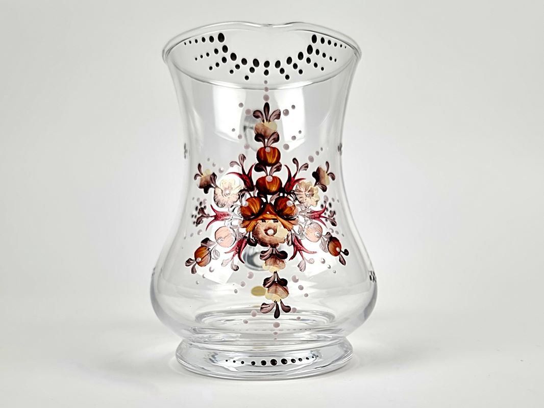 Caraffe: Glaskrug mit Blumenmuster und Punkten – Usato da Urtenen-Schönbühl venduto da Restwert_Schoenbuehl 2
