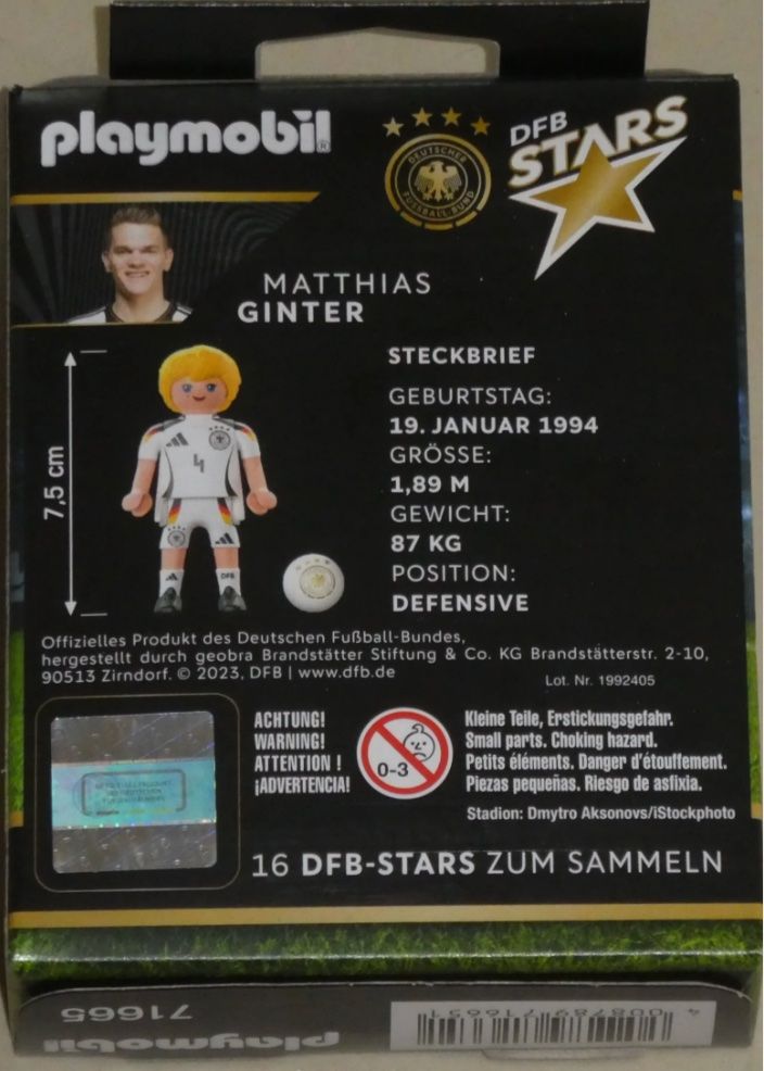 Playmobil Giocattoli: Playmobil 71665 Matthias Ginter – Nuovo e nell'imballaggio originale da Wagenhausen venduto da FrauLang 1