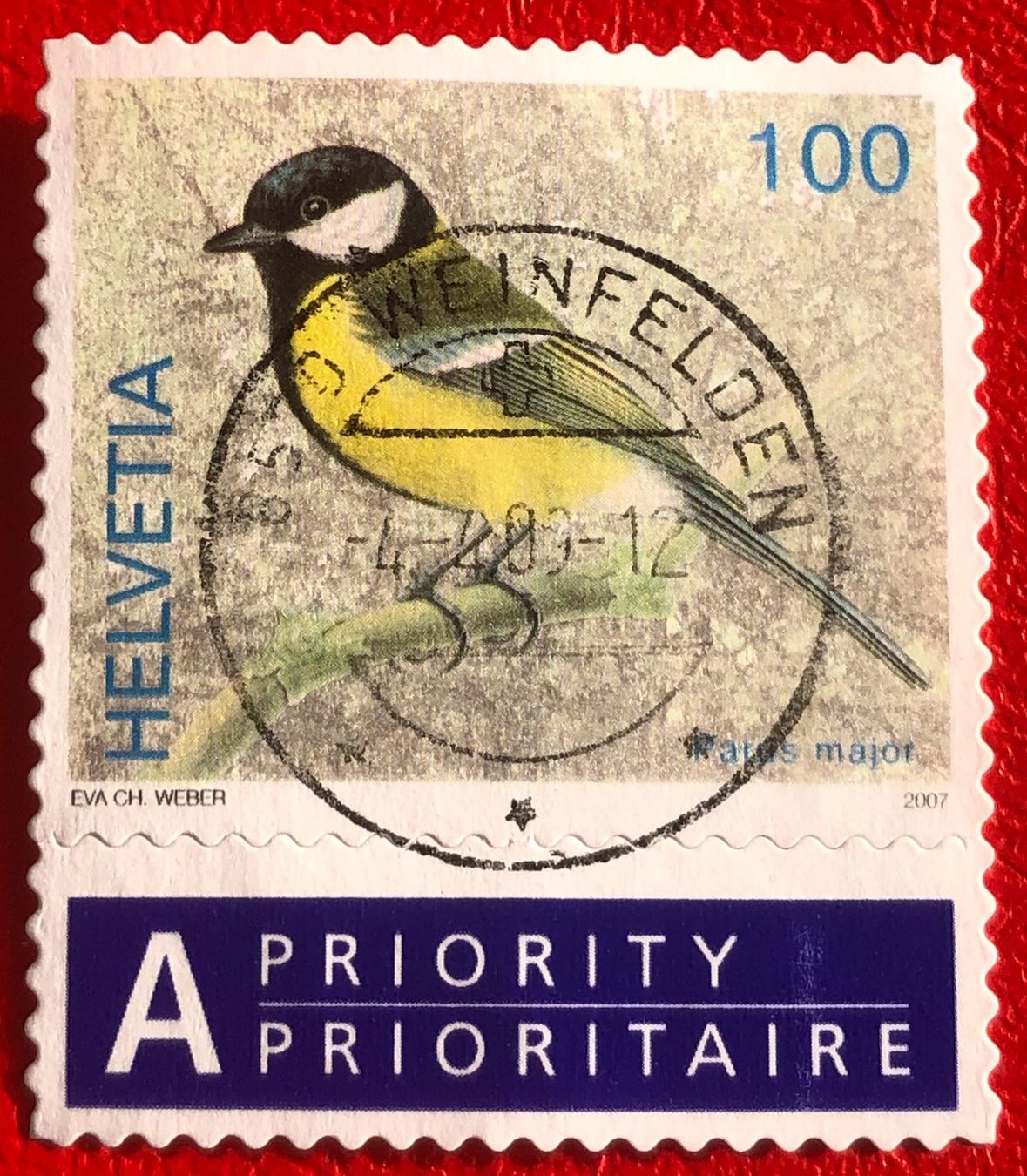 Tutti i francobolli: Nr.1237 mit VollStempel Weinfelden Kohlmeise 2007 – Usato da Aarau venduto da Billa007