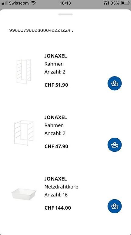 Armadi: Jonaxel Schrankkombination IKEA – Usato da Adliswil venduto da 28Anu 1