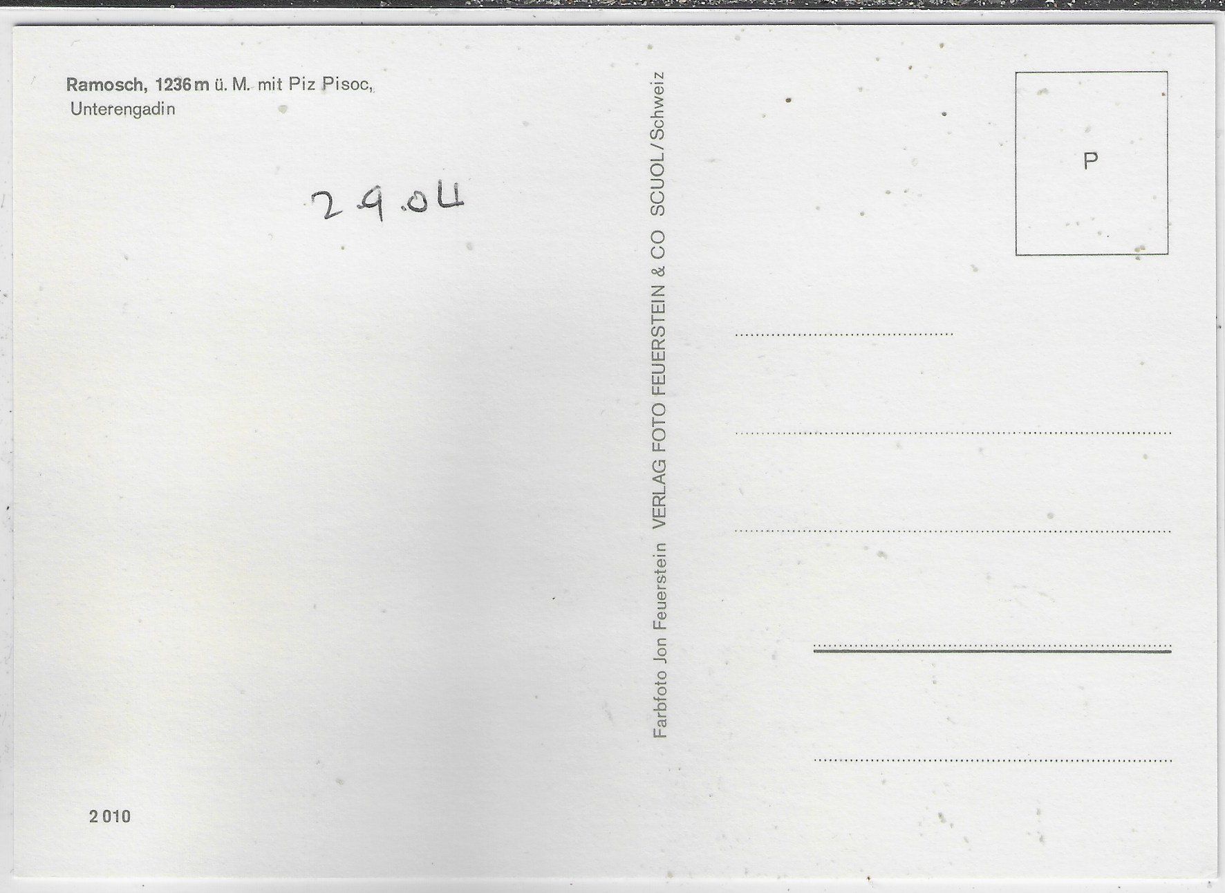Cartoline postali: Ramonsch - Unterengadin – Usato da Ettingen venduto da Kartenplanet 1