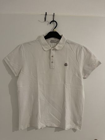 Vintage Moncler Poloshirt, weiss, Gr. XL, Top Zustand, y2k