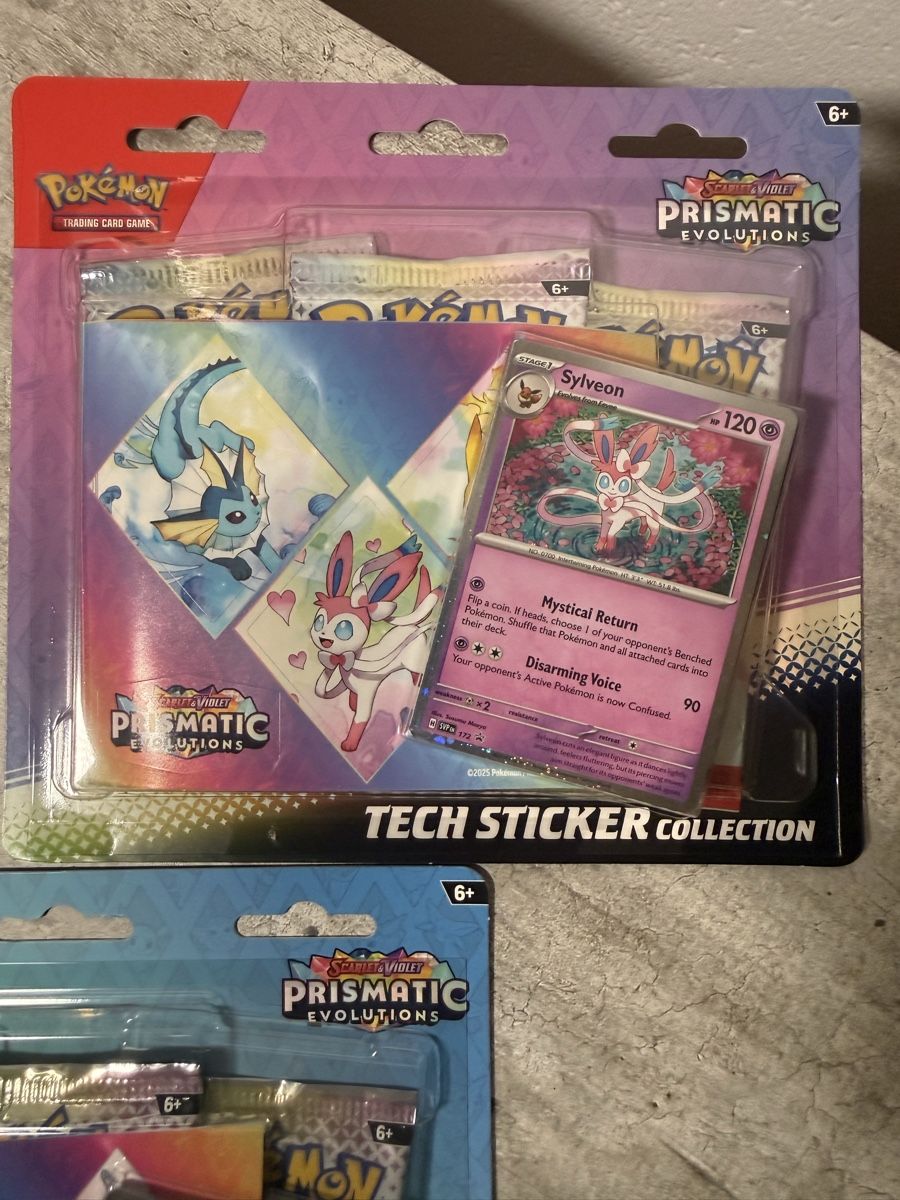 Pokémon Sammelbilder & Trading cards: Prismatic Evolutions Tech Sticker Collection Set 3x – Neu und originalverpackt aus Gandria von PokeBrothersCH 2