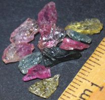 Mineralien Set L-4032 –11 Stk. Multicolor Turmalin 3x5-4x8mm