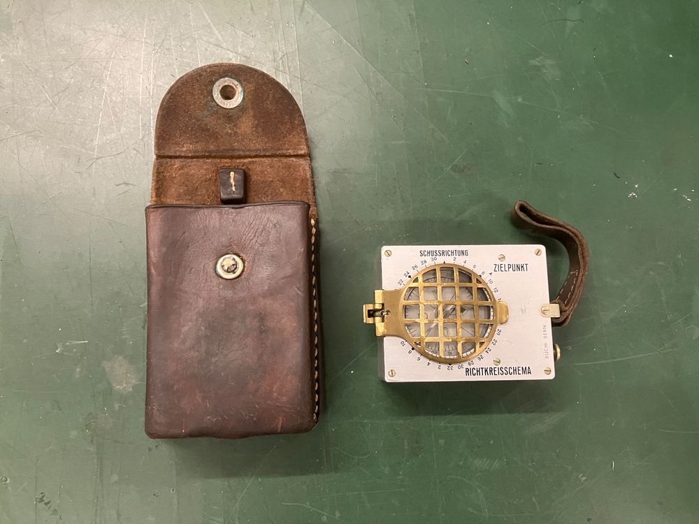 Sitometer Schweizer Armee alte Version mit Lederetui Kompass (Gebraucht ...