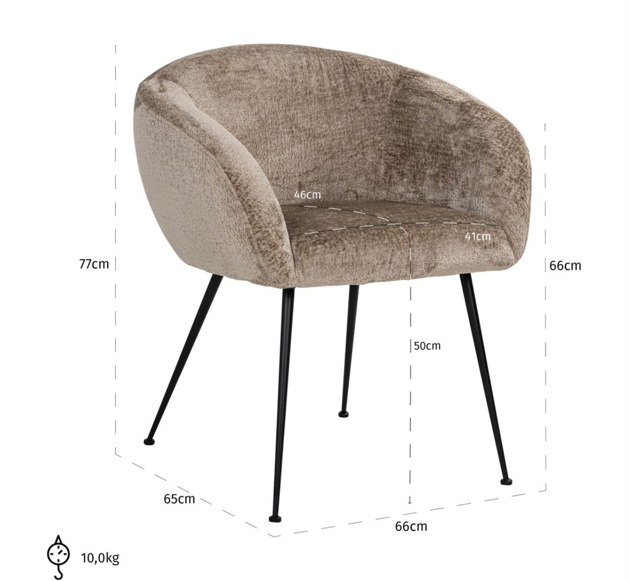 Chaises: RICHMOND INTERIORS*** Dining chair Ruby taupe chenille – Neuf avec emballage d'origine à Ruswil par Miami-2026 6