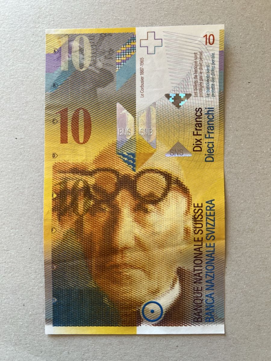 Schweizer Zehner Note - 10 CHF - Le Corbusier -Top Zustand! (Neu ...
