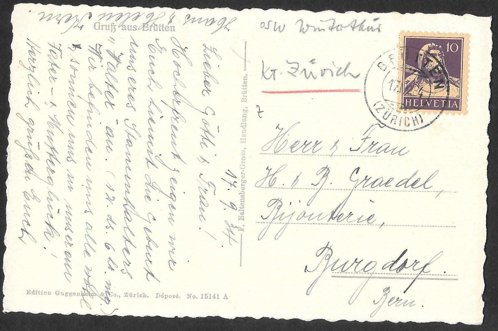 Cartoline postali: Brütten Kirche – Usato da Olten venduto da clotaldi 1