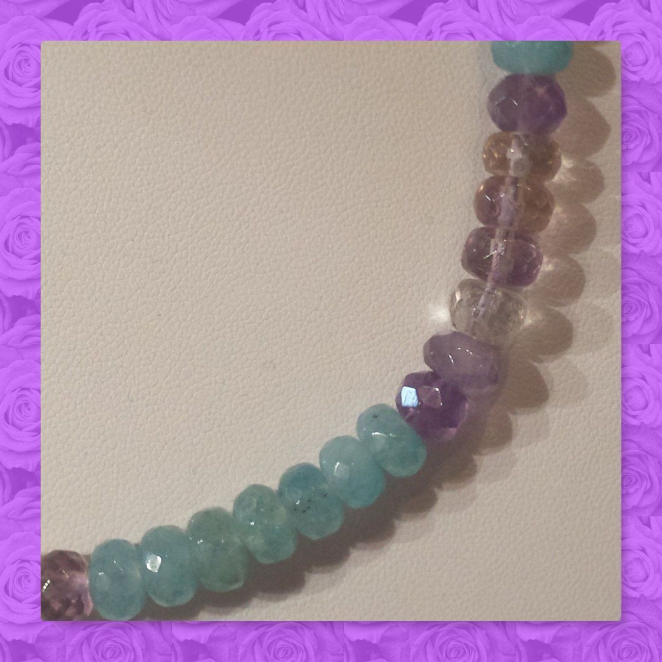 Catenine: NEU: Amethyst Aquamarin Collier Halskette – Nuovo (secondo la descrizione) da Matten b. Interl venduto da EdelsteineInterlaken 3