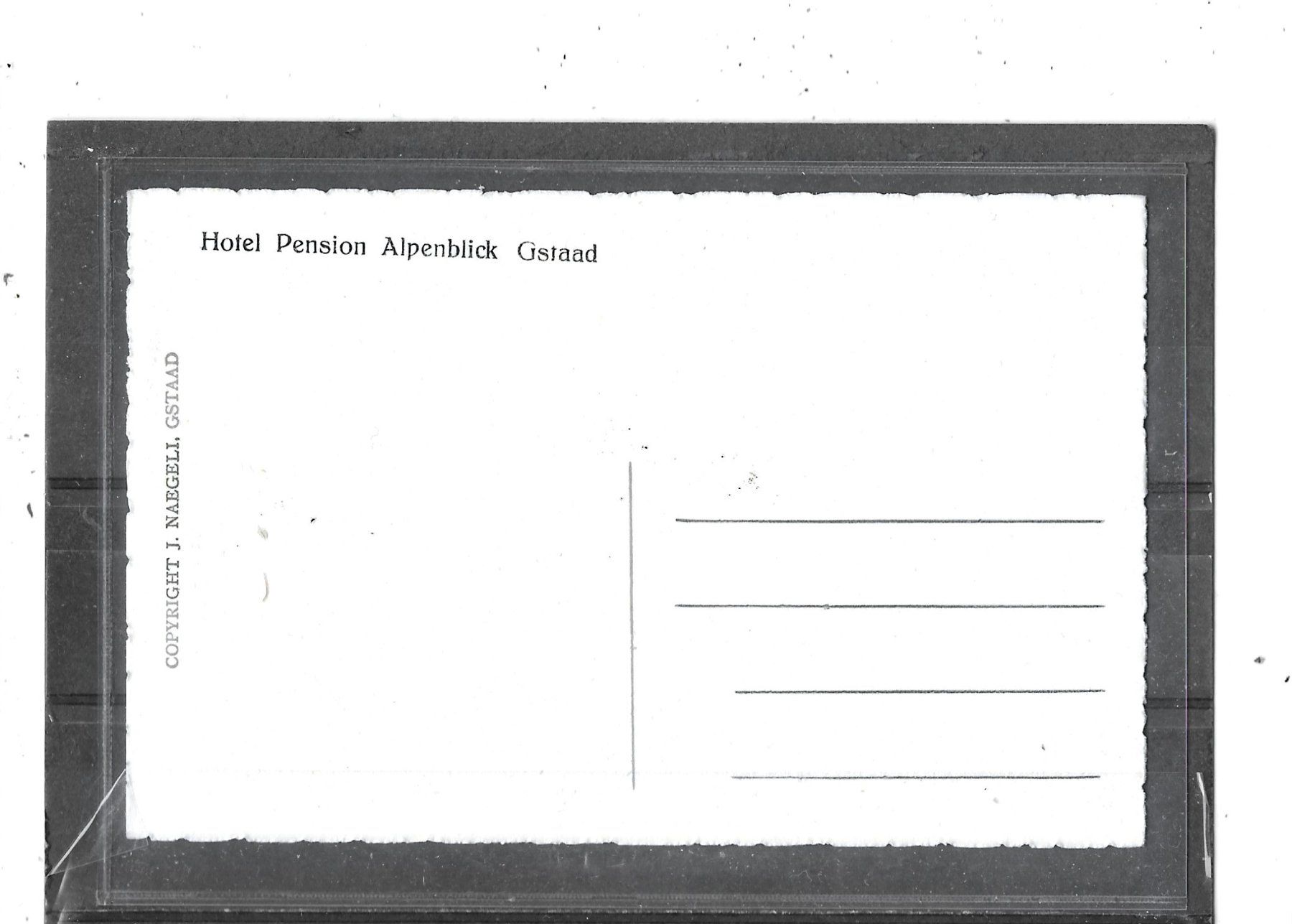 Cartoline postali: BE Gstaad Hotel Pension Alpenblick mit Oldtimer – Usato da Schocherswil venduto da Wilare 1
