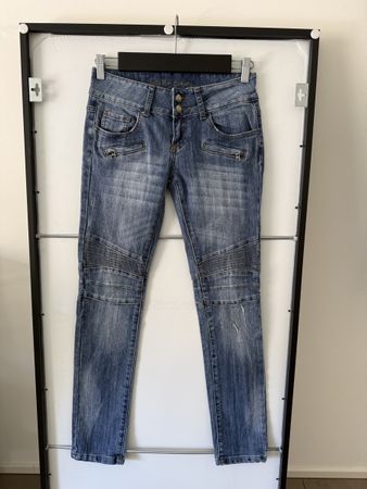 Tally Weijl Jeans Low Waist Biker Style, Gr. 36