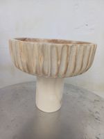 neu: Schöne Holzschale auf Fuss, Deko Vintage!