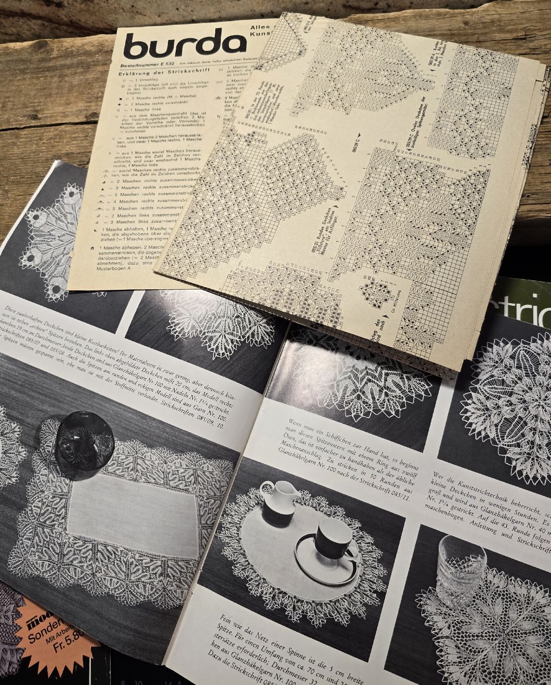 Riviste & Magazine: Strickheft-Konvolut: Kunststricken, Burda, Spitzenstricken! – Usato da Walkringen venduto da Vanuca 5