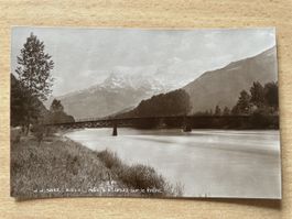 Alte Postkarte Aigle, Pont d‘Illarsaz sur le Rhône, Jullien