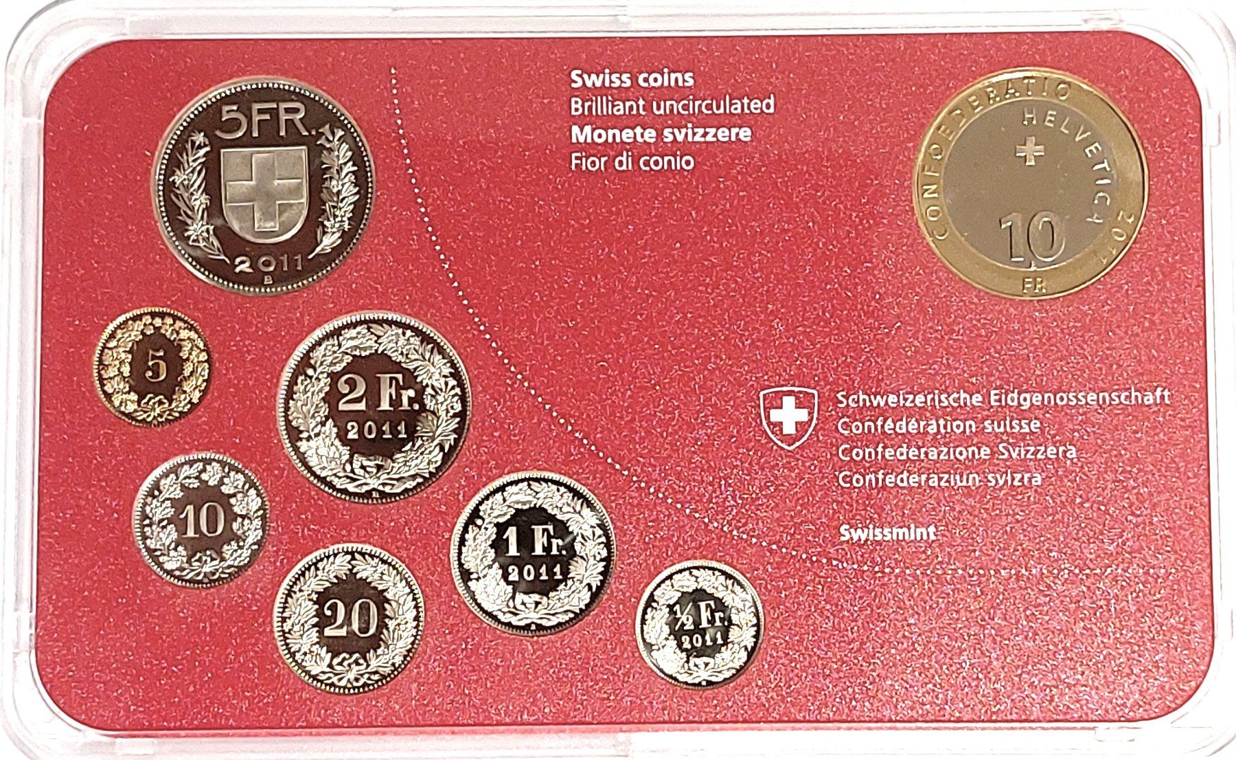 Tutti le monete: Münzsatz Schweiz 2011 stgl. – Nuovo (secondo la descrizione) da Arch venduto da coinsandmore 2