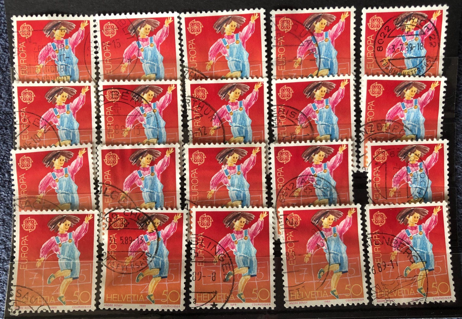 Tutti i francobolli: NR:775 BRIEFMARKEN LOT GESTEMPELT – Usato da Aarau venduto da Billa007