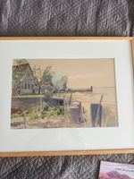 Aquarell Kesswil Emil Hungerbühler signiert gerahmt