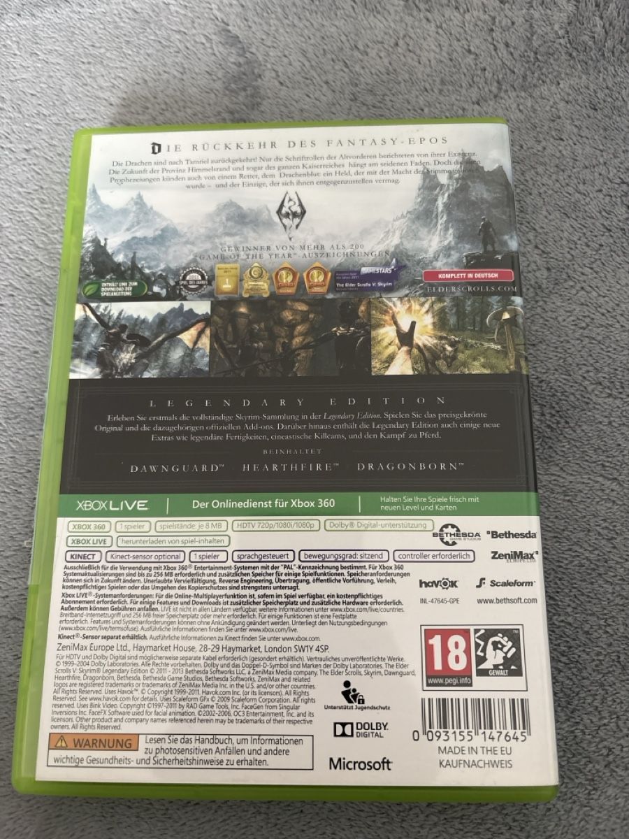 Giochi: The Elder Scrolls V Skyrim Legendary Edition Xbox 360 – Usato da Aesch BL venduto da Schweigi-Andi 1
