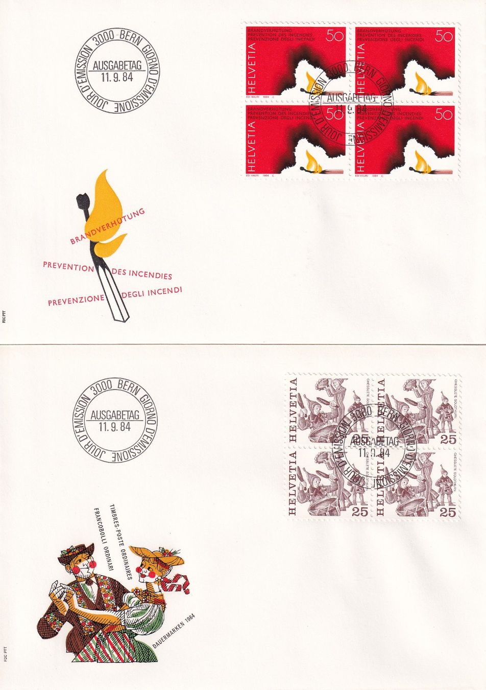 Tutti i francobolli: Lot 11 Briefe FDC 4er Block  1984 – Usato da Rossa venduto da becky05 4