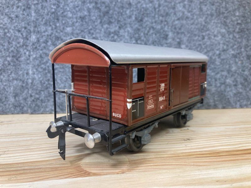 Buco Modellini di ferrovie: Buco Spur 0 Gedeckter Güterwagen 8645 SBB – Usato da Büsserach venduto da ModellbahnDepot 1