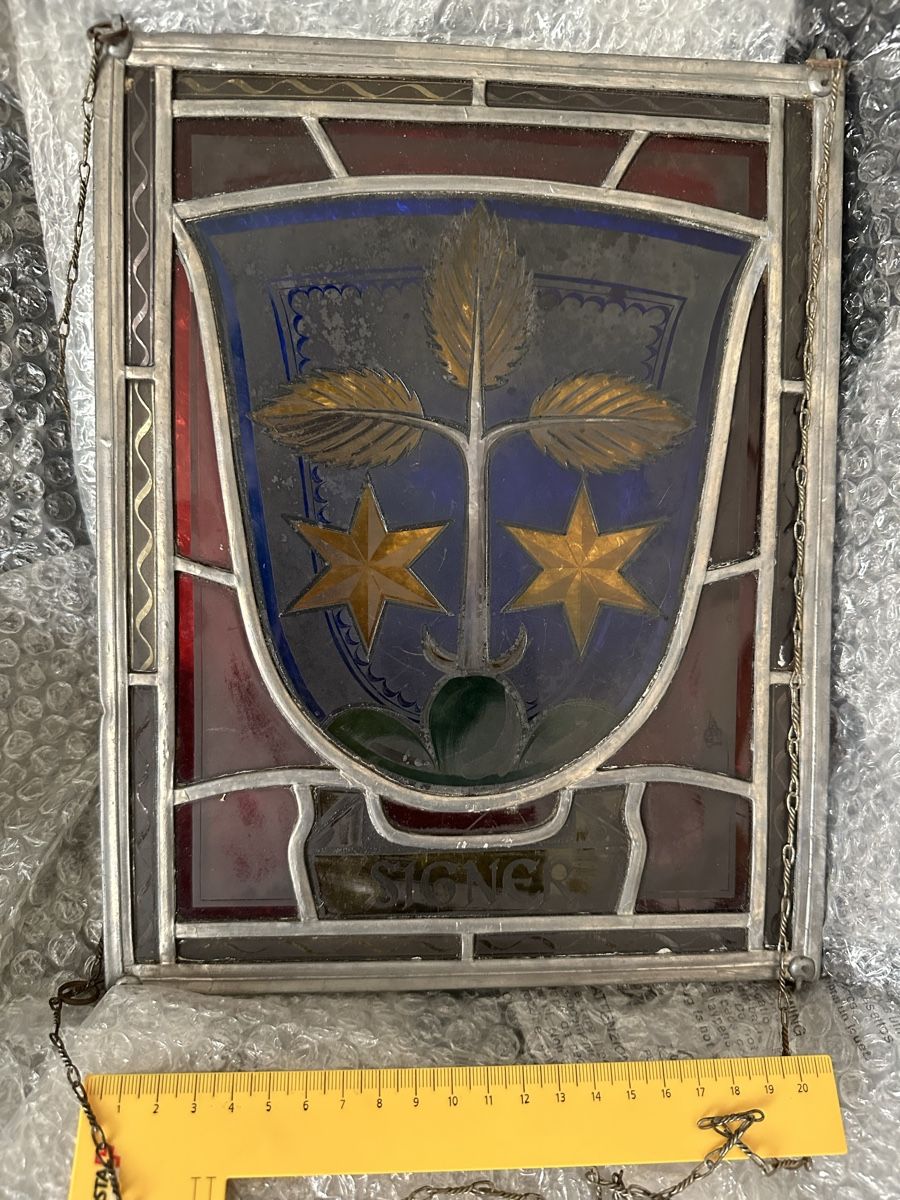 Altro in Antiquarato & Arte: Bleiglas-Fensterbild SIGNER – Usato da Bern venduto da Maria003 3