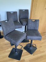 4 Barstühle dreh- und höhenverstellbar, wie neu, extra hoch