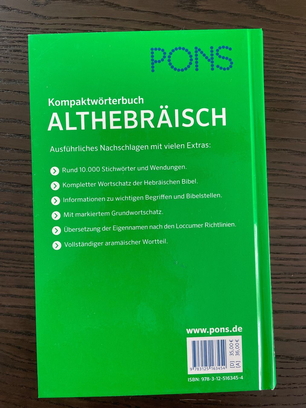 Libri: Kompaktwörterbuch Althebräisch, Pons Verlag – Nuovo (secondo la descrizione) da Uster venduto da em_58td 1