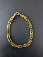 Goldfarbenes Herrenarmband 6 mm Edelstahl-Look