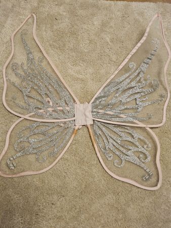 Feenfluegel glitzer rosa transparent guter Zustand