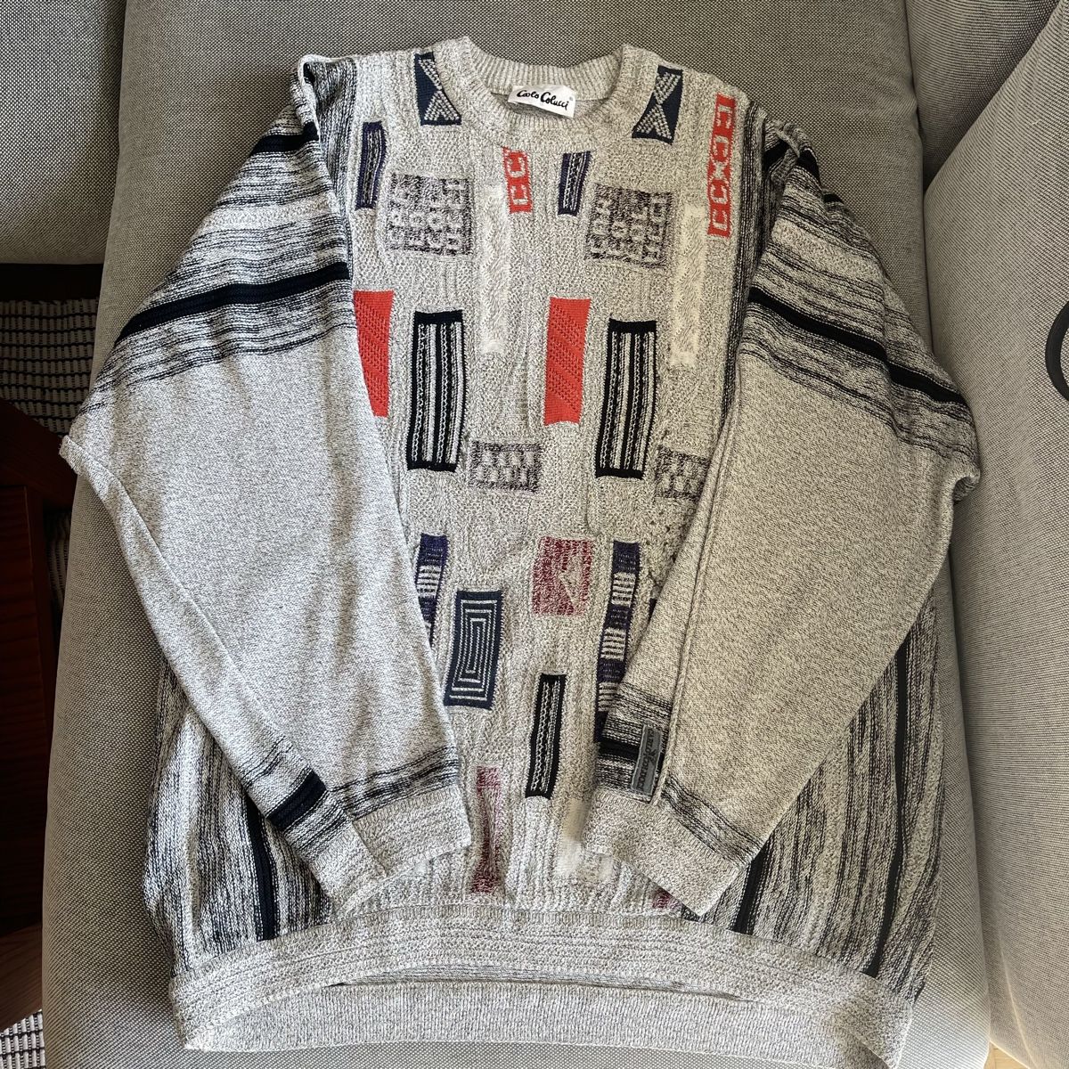 Carlo Colucci Maglioni & Felpe: Carlo Colucci Vintage Strickpullover in Grau, Größe 58 – Usato da Bern venduto da dek_7bjd 1