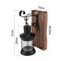 Antik Retro Vintage Industriell Holz Wand Leuchte Lampe