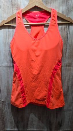 🎉 H&M Sport Tanktop / Sport-BH-Top - S - Neon Orange