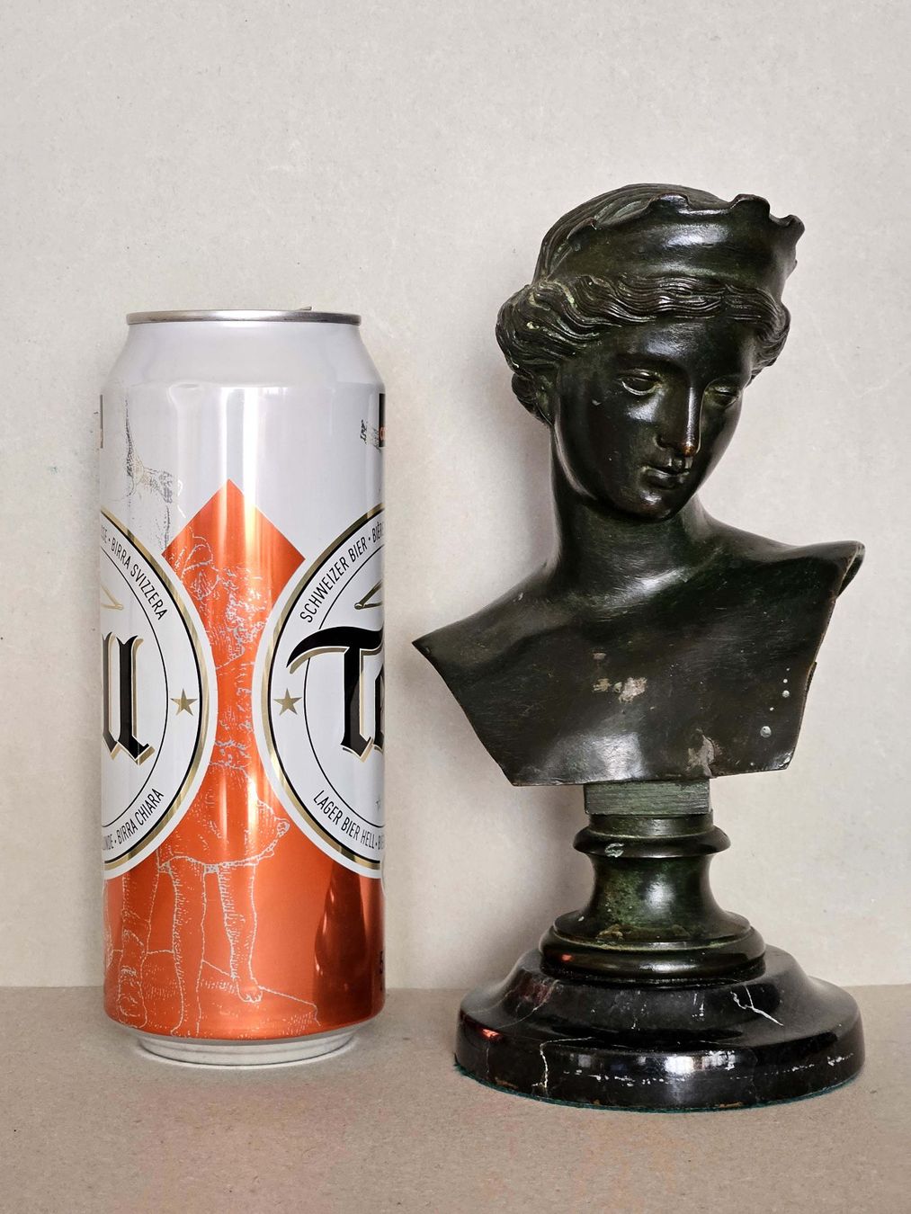 Sculture & Statue: kleine Büste aus Messing im antiken Stil – Usato da Lugano venduto da Numisartes 6
