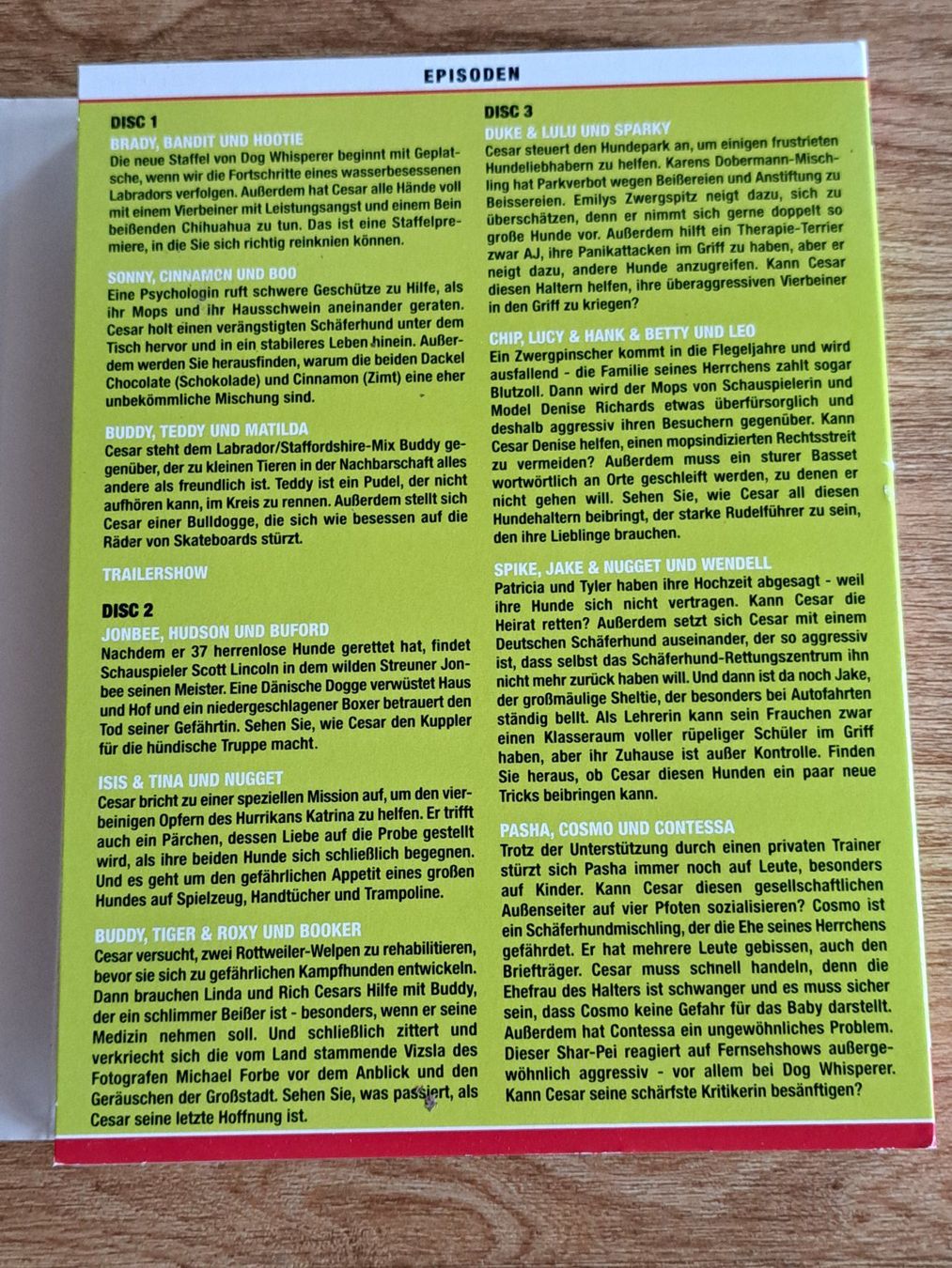 Alle DVDs: Der Hundeflüsterer - Staffel 1, Boxset mit 6 DVDs – Neu (gemäss Beschreibung) aus Unterseen von Kanica 3