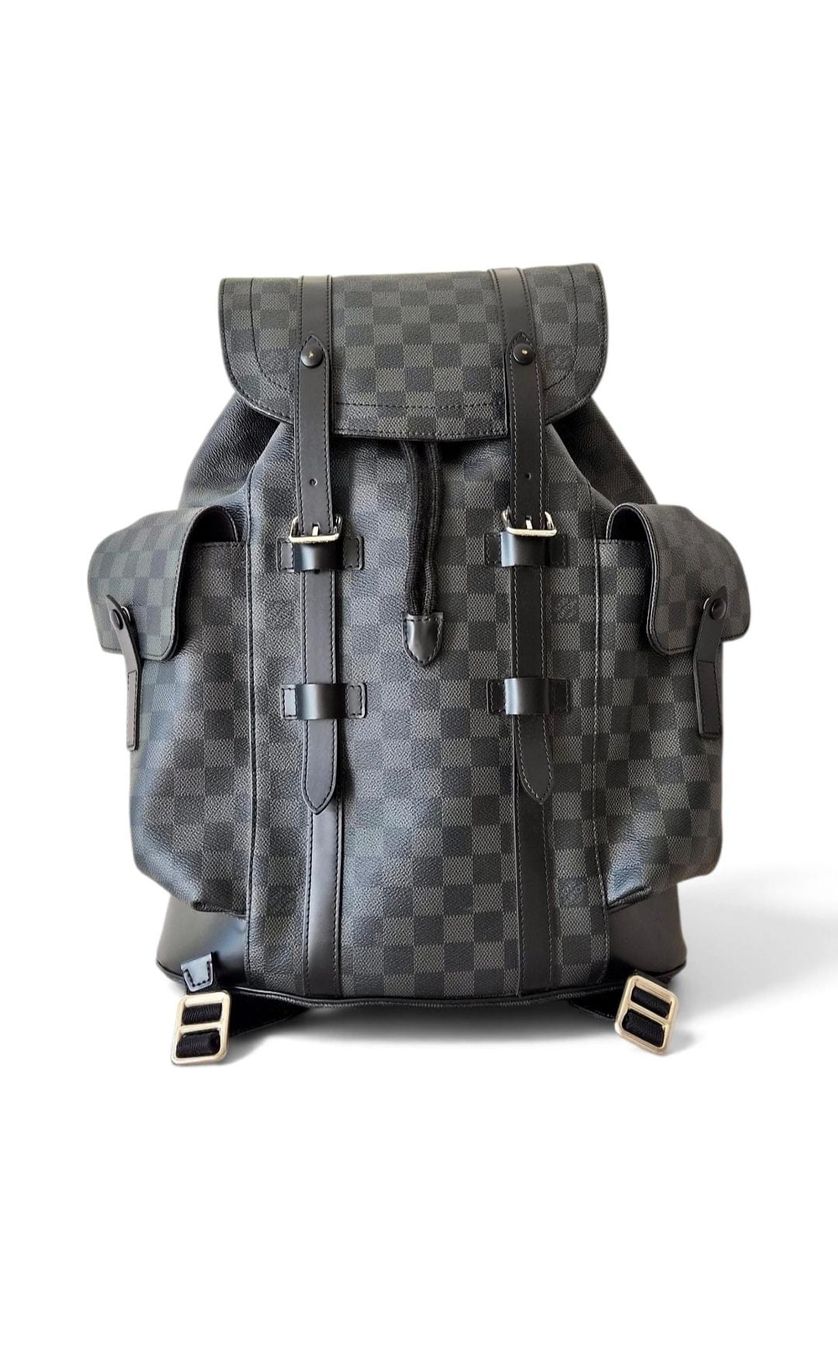 Louis Vuitton Zaini: Louis Vuitton Christopher PM Backpack Damier Graphite – Usato da Vandoeuvres venduto da sal_jx62