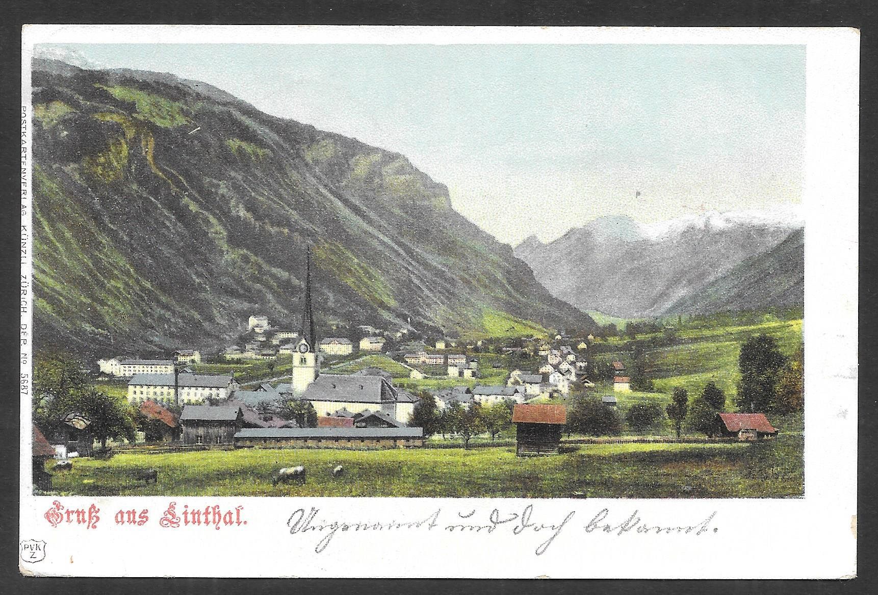 Cartoline postali: Linthal Teilansicht – Usato da Olten venduto da clotaldi