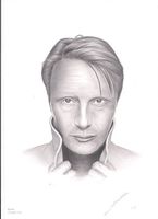 Dessin Mads Mikkelsen signé ✍️  acteur 💕