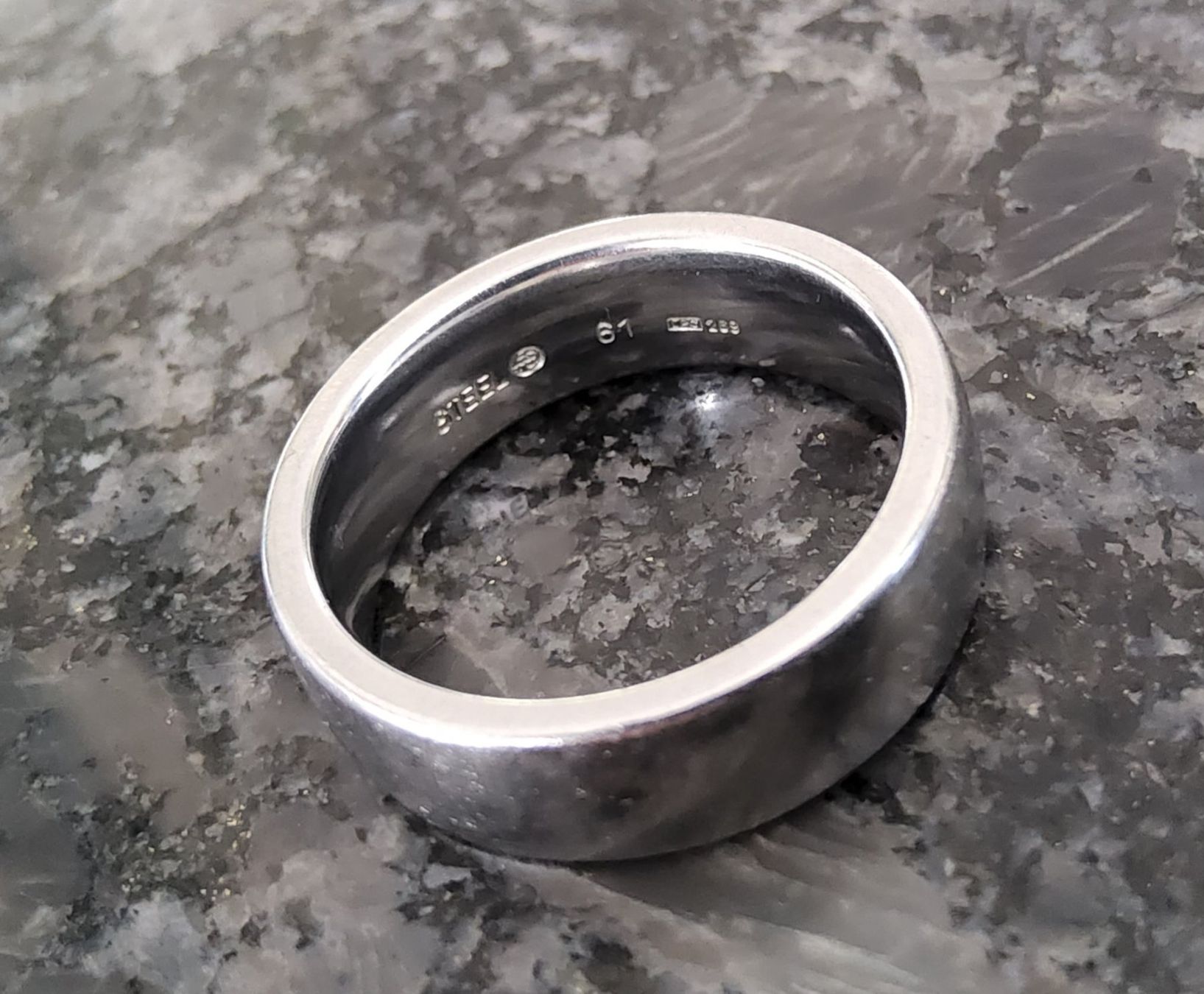 Anelli: Stilvoller Edelstahl Ring, Grösse 61 – Usato da Diegten venduto da ayla2009 2