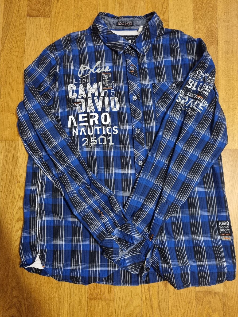Camicie: Herren Hemd blau kariert CAMP DAVID Grösse L – Usato da Waltenschwil venduto da Poggi24 2