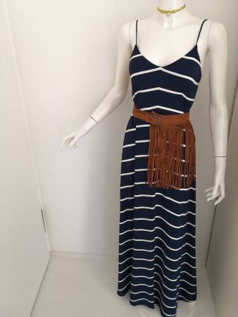 🤩MANGO MAXI-KLEID BLAU-WEISS GESTREIFT NEU & ARMANI P.