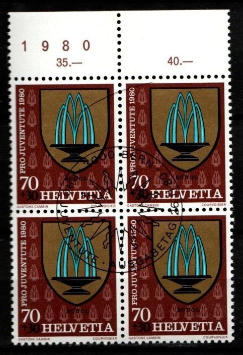 Tutti i francobolli: 1980 - PJ / Gemeindewappen - Scuol – Usato da Schaffhausen venduto da poststamp