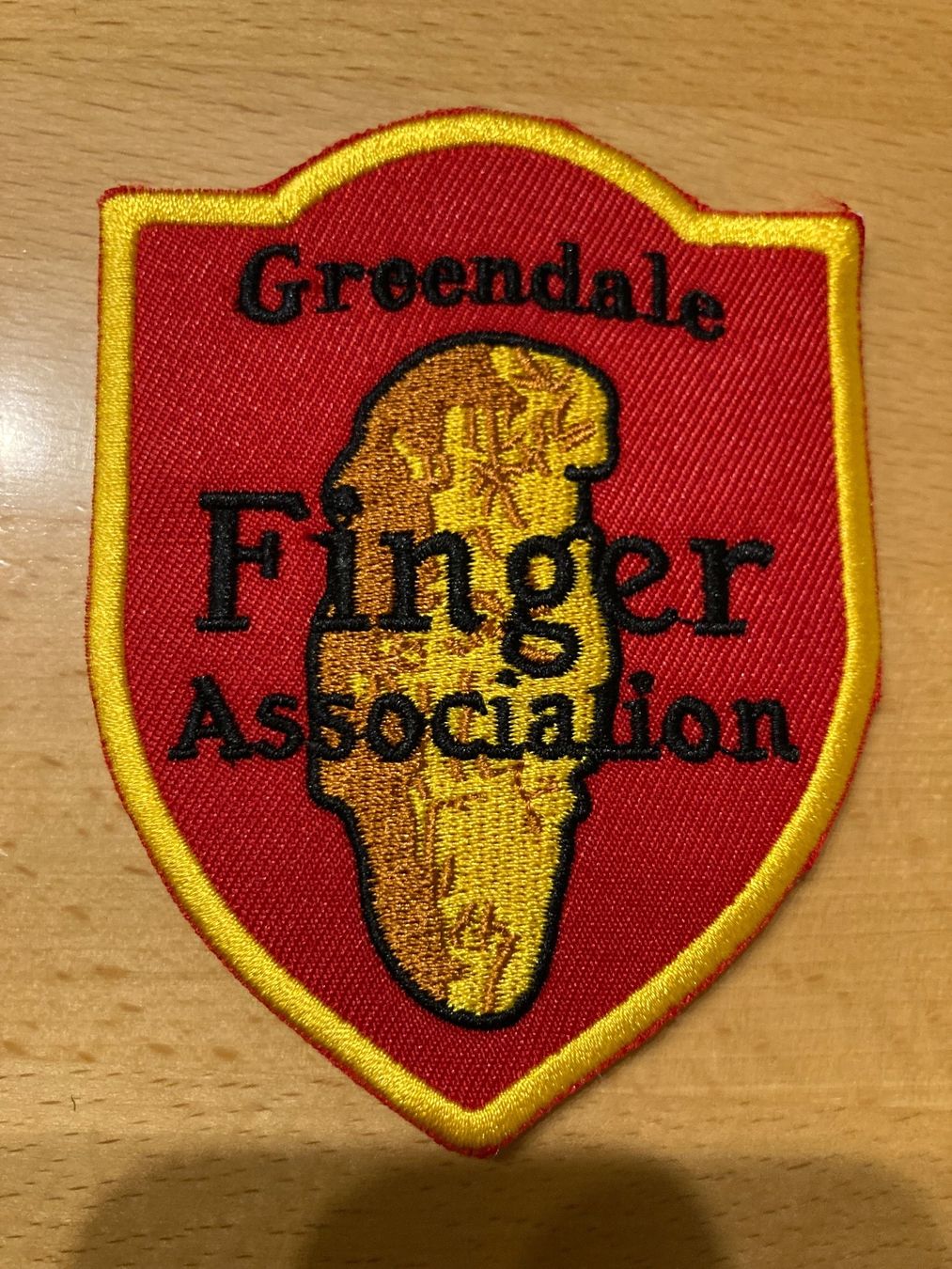 Patches: Greendale Finger Association Patch Sticker Aufnäher 132 – Neu (gemäss Beschreibung) aus Horn von abutre72
