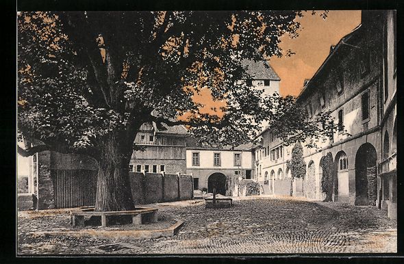 Cartoline postali: AK Burgdorf, Schlosshof – Usato da Berlin venduto da bartko-reher