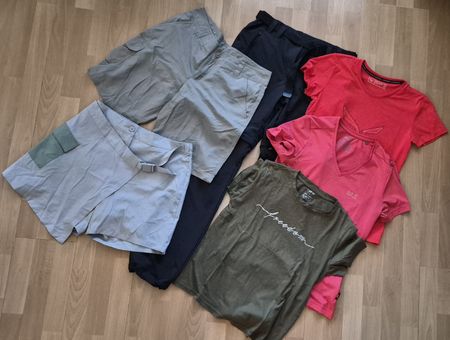 Set Trekking 3 Tshirts 3 Hosen Gr 36/38 Salewa Jack Wolfskin