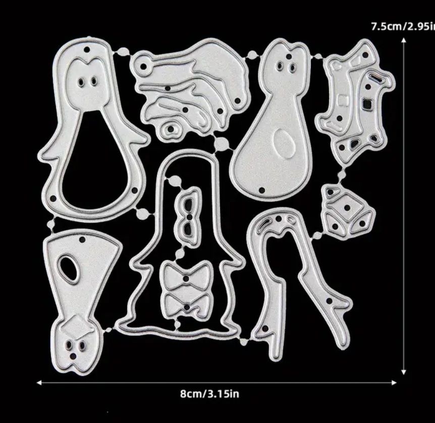 Sciablone: Lustige Pinguine mit Accessoire - Stanzschablone – Nuovo e nell'imballaggio originale da Frenkendorf venduto da jazzplatten 1