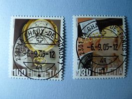 2005 Schweizer Produkte  ET 1177 + 1178 Ortsstempel